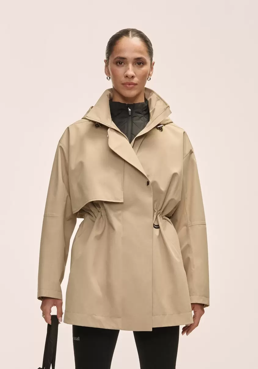 Scandi Trench Rain Coat - Sand Beige
