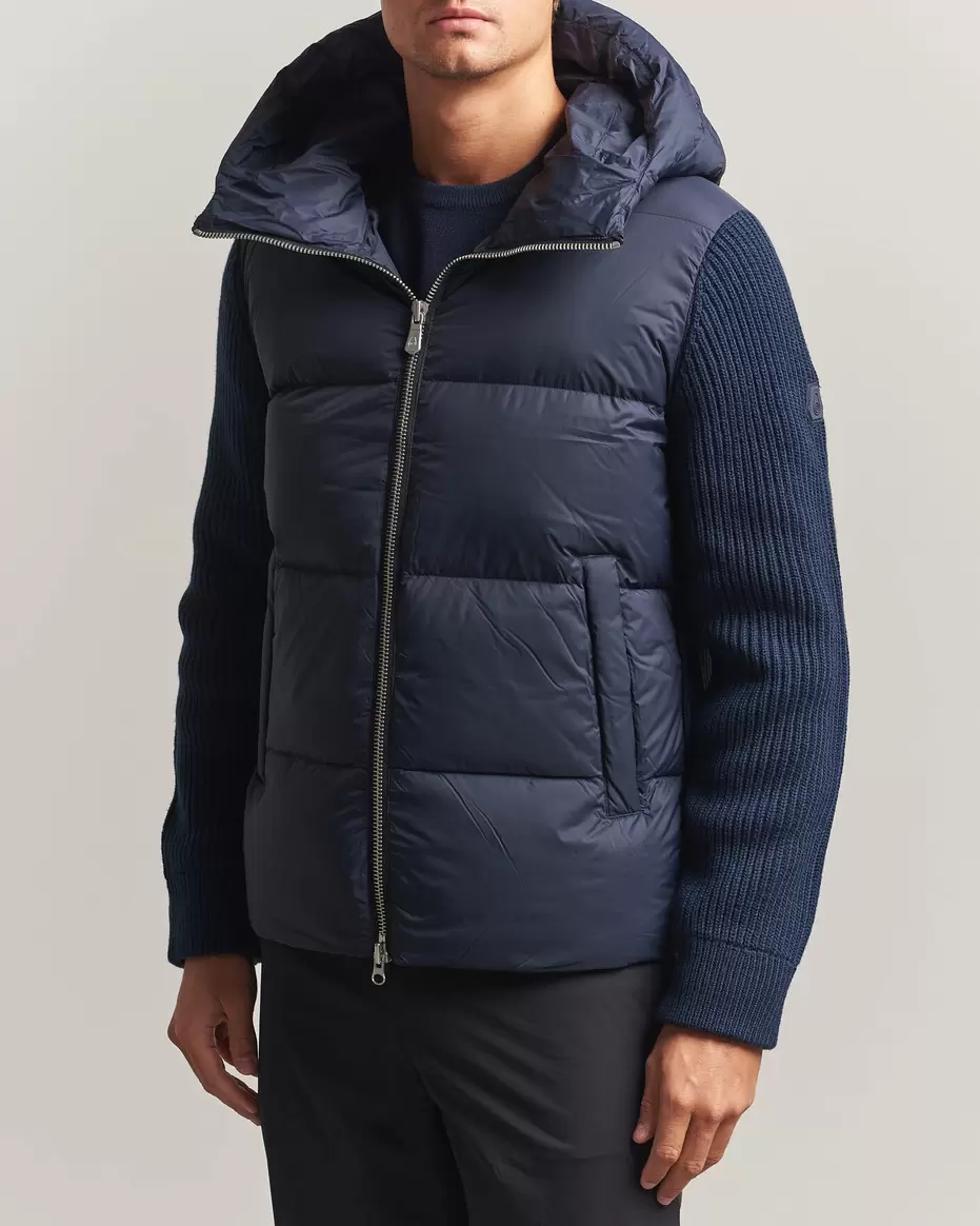 Ridge Hooded Hybrid Jacket Dark Navy