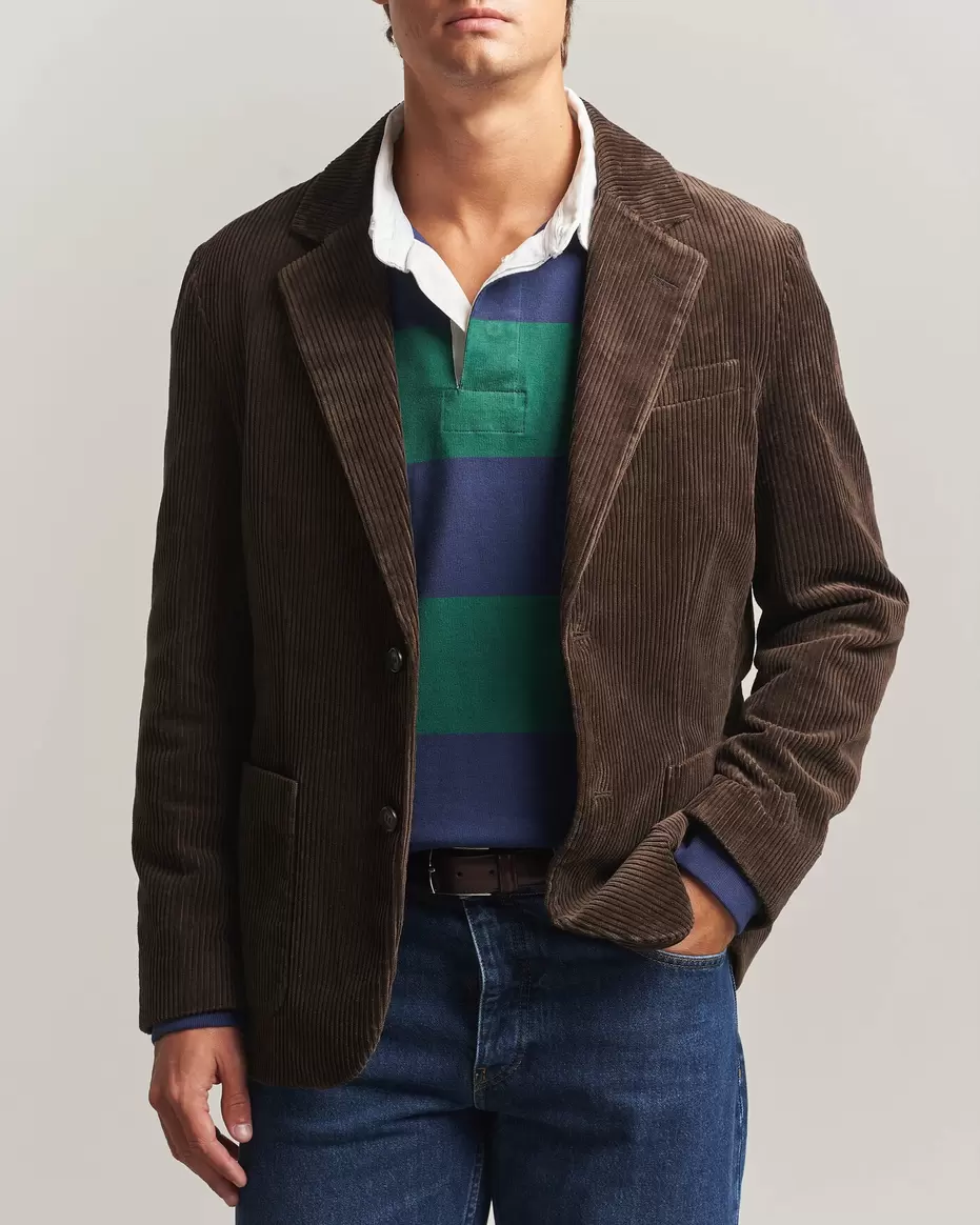 Corduroy Blazer Black Brown