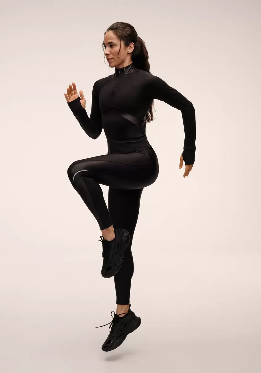 Shiny Matte Tights - Black