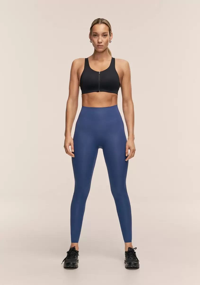 Silhouette High Waist Tights - Blue Shadow