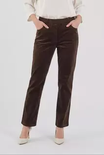 Brandtex Sofie Bukser - Brun - Velour