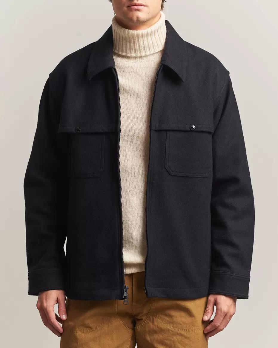 Wool Cruiser Jac Shirt Dark Navy