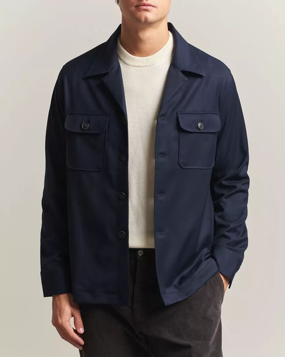 Twill Overshirt Navy