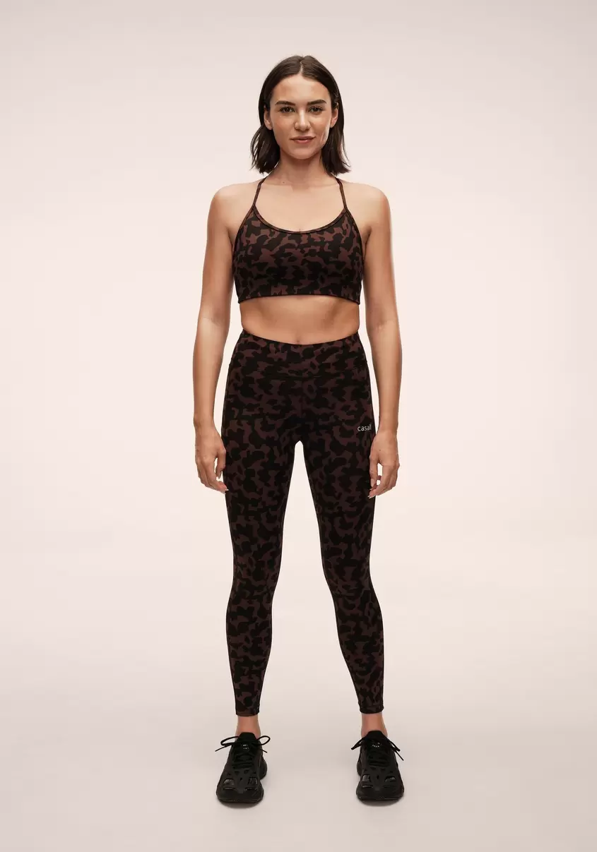 Essential Printed Tights - Turtoise Brown
