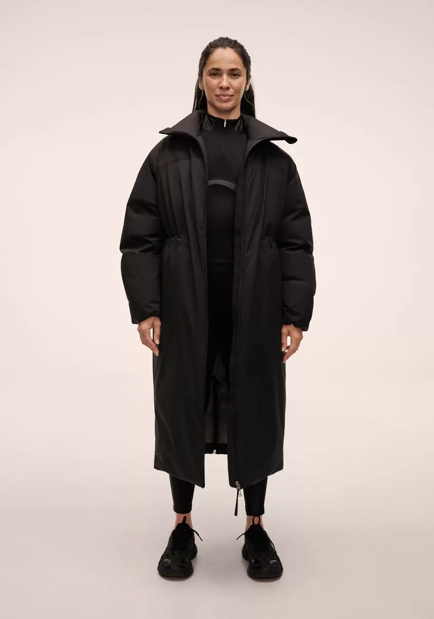 Haven Padded Zip Coat - Black