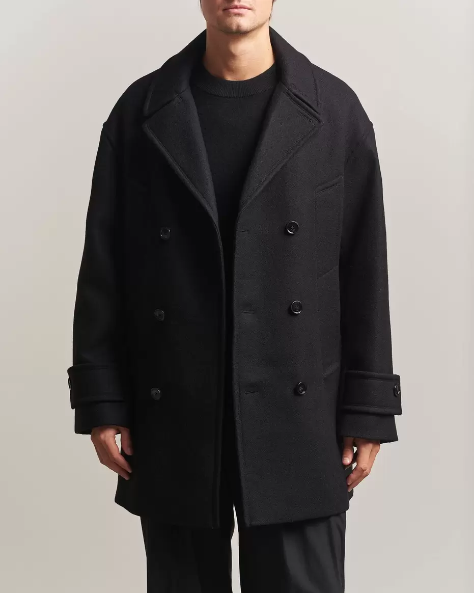 Wool Peacoat Black