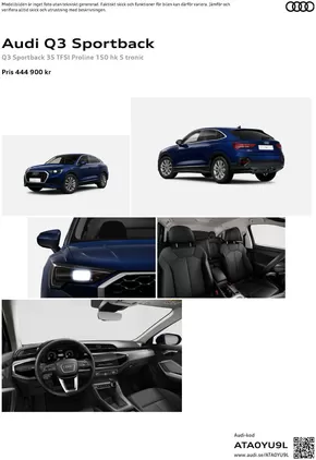 Audi-katalog i Arvika | Audi Q3 Sportback | 2024-07-24T00:00:00.000Z - 2025-07-24T00:00:00.000Z