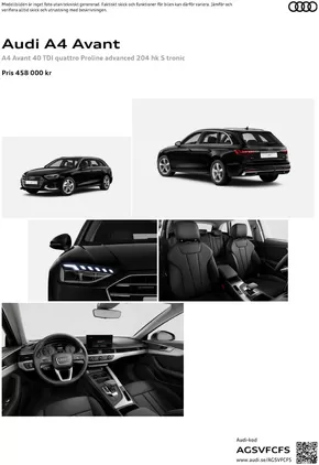 Audi-katalog i Arvika | Audi A4 Avant | 2024-07-24T00:00:00.000Z - 2025-07-24T00:00:00.000Z