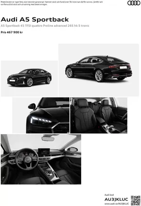 Audi-katalog i Örnsköldsvik | Audi A5 Sportback | 2024-07-28T00:00:00.000Z - 2025-07-28T00:00:00.000Z