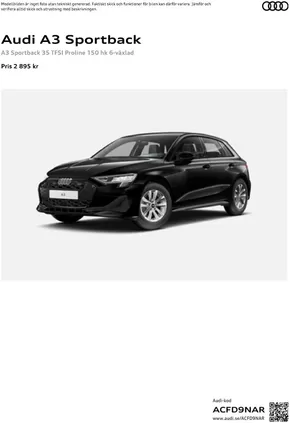 Audi-katalog i Östersund | Audi A3 Sportback | 2024-08-24T00:00:00.000Z - 2025-08-24T00:00:00.000Z