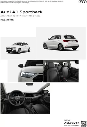 Audi-katalog i Ed | Audi A1 Sportback | 2024-08-30T00:00:00.000Z - 2025-08-30T00:00:00.000Z