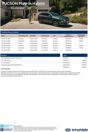 Hyundai-katalog i Vetlanda | Hyundai Prislista TUCSON Plug-in Hybrid | 2024-09-06T00:00:00.000Z - 2025-09-06T00:00:00.000Z