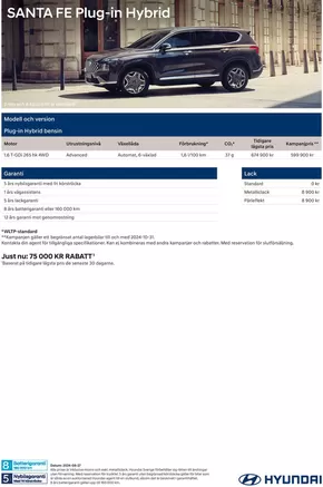 Hyundai-katalog i Vetlanda | Hyundai Prislista SANTA FE Plug-in Hybrid | 2024-09-12T00:00:00.000Z - 2025-09-12T00:00:00.000Z