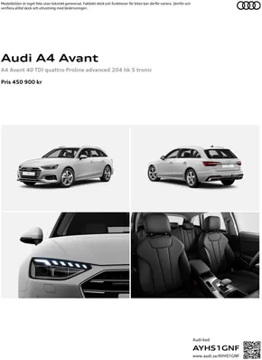 Audi-katalog | Audi A4 Avant | 2024-09-19T00:00:00.000Z - 2025-09-19T00:00:00.000Z