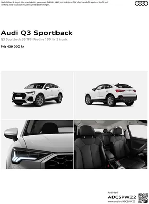 Audi-katalog i Västervik | Audi Q3 Sportback | 2024-10-07T00:00:00.000Z - 2025-10-07T00:00:00.000Z