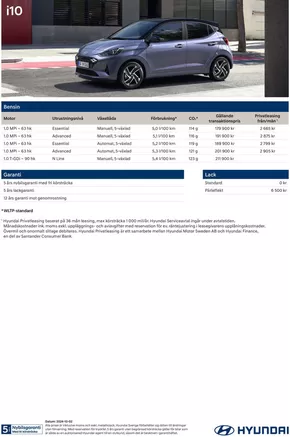 Hyundai-katalog i Motala | Hyundai Prislista i10 | 2024-10-08T00:00:00.000Z - 2025-10-08T00:00:00.000Z