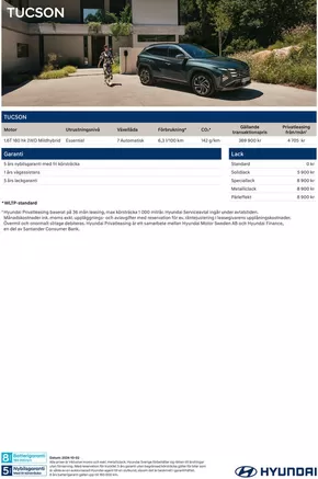Hyundai-katalog i Motala | Hyundai Prislista TUCSON | 2024-10-08T00:00:00.000Z - 2025-10-08T00:00:00.000Z