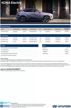 Hyundai-katalog i Motala | Hyundai Prislista KONA Electric | 2024-10-09T00:00:00.000Z - 2025-10-09T00:00:00.000Z