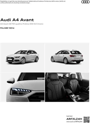 Audi-katalog i Skellefteå | Audi A4 Avant | 2024-10-22T00:00:00.000Z - 2025-10-22T00:00:00.000Z