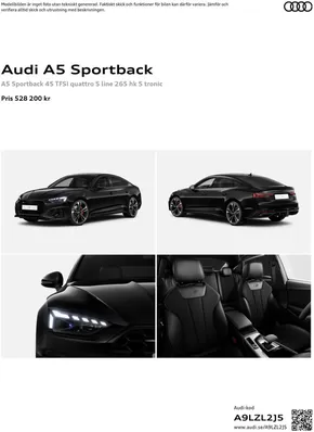 Audi-katalog i Skellefteå | Audi A5 Sportback | 2024-10-22T00:00:00.000Z - 2025-10-22T00:00:00.000Z