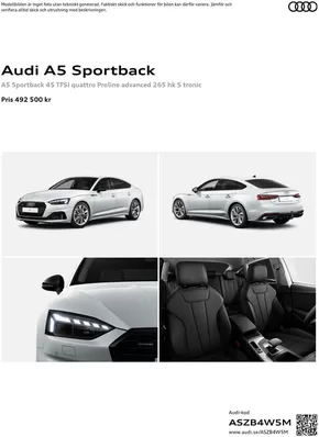 Audi-katalog i Halmstad | Audi A5 Sportback | 2024-10-24T00:00:00.000Z - 2025-10-24T00:00:00.000Z