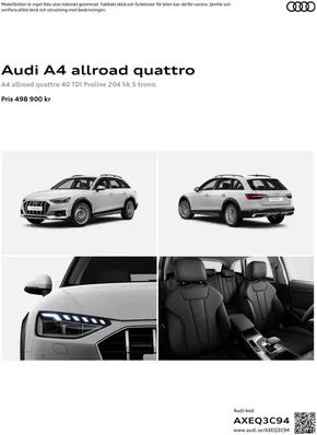 Audi-katalog i Stockholm | Audi A4 allroad quattro | 2024-10-30T00:00:00.000Z - 2025-10-30T00:00:00.000Z