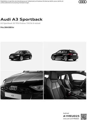 Audi-katalog i Linköping | Audi A3 Sportback | 2024-11-01T00:00:00.000Z - 2025-11-01T00:00:00.000Z