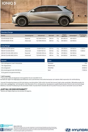 Hyundai-katalog i Mysterna | Hyundai Prislista IONIQ 5 | 2024-11-07T00:00:00.000Z - 2025-11-07T00:00:00.000Z