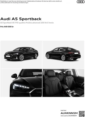 Audi-katalog i Märsta | Audi A5 Sportback | 2024-12-12T00:00:00.000Z - 2025-12-12T00:00:00.000Z