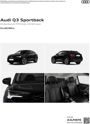 Audi-katalog i Märsta | Audi Q3 Sportback | 2024-12-12T00:00:00.000Z - 2025-12-12T00:00:00.000Z