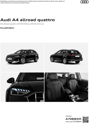 Audi-katalog i Skee | Audi A4 allroad quattro | 2024-12-14T00:00:00.000Z - 2025-12-14T00:00:00.000Z
