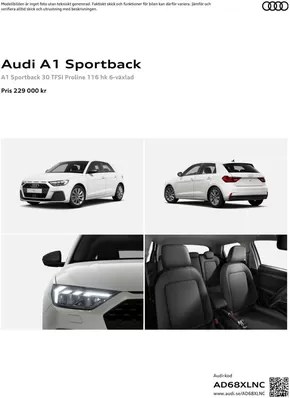 Audi-katalog i Skee | Audi A1 Sportback | 2024-12-15T00:00:00.000Z - 2025-12-15T00:00:00.000Z