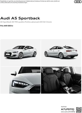 Audi-katalog i Sundsvall | Audi A5 Sportback | 2024-12-15T00:00:00.000Z - 2025-12-15T00:00:00.000Z
