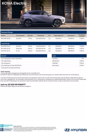 Hyundai-katalog i Mysterna | Hyundai Prislista KONA Electric | 2024-12-19T00:00:00.000Z - 2025-12-19T00:00:00.000Z