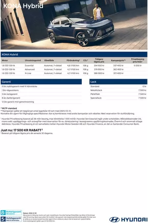 Hyundai-katalog i Vara | Hyundai Prislista KONA Hybrid | 2024-12-19T00:00:00.000Z - 2025-12-19T00:00:00.000Z