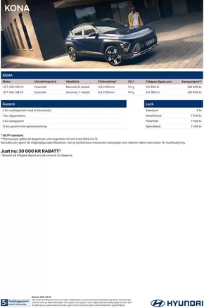 Hyundai-katalog i Vara | Hyundai Prislista KONA | 2025-03-04T00:00:00.000Z - 2026-03-04T00:00:00.000Z