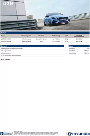 Hyundai-katalog i Ystad | Hyundai Prislista i30 N | 2025-03-21T00:00:00.000Z - 2026-03-21T00:00:00.000Z