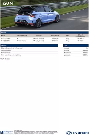 Hyundai-katalog i Sundbyberg | Hyundai Prislista i20 N | 2025-03-27T00:00:00.000Z - 2026-03-27T00:00:00.000Z