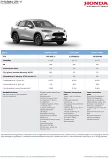 Honda-katalog i Linköping | Honda ZR-V prislista | 2025-06-11T00:00:00.000Z - 2026-06-11T00:00:00.000Z