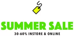 Summer sale! 30-60% instore & online.