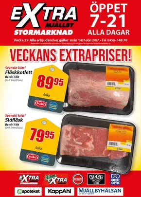 Extra Mjällby Stormarknad-katalog i Sölvesborg | Extra Mjällby Stormarknad veckans blad | 2025-07-14T00:00:00.000Z - 2025-07-20T00:00:00.000Z