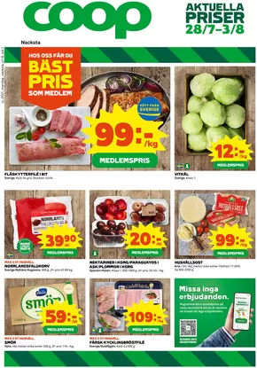 Coop-katalog i Kosta | Top-erbjudanden för sparrävar | 2025-07-28T00:00:00.000Z - 2025-08-03T00:00:00.000Z