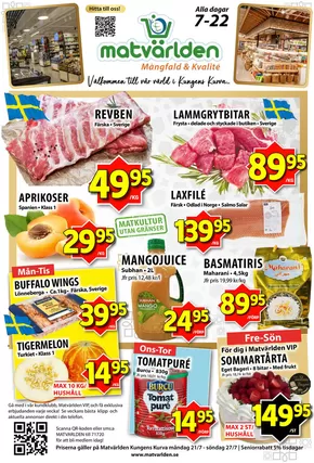Matvärlden-katalog i Högsby | Veckans erbjudanden Kungens Kurva! | 2025-07-24T00:00:00.000Z - 2025-07-30T00:00:00.000Z