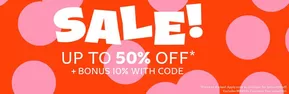 Sale! Up to 50% Off.
