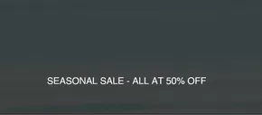 Seasonal sale! All at 50% Off.