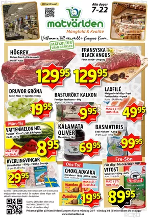 Matvärlden-katalog i Stockholm | Veckans erbjudanden Kungens Kurva! | 2025-07-28T00:00:00.000Z - 2025-08-03T00:00:00.000Z