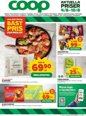 Coop-katalog i Finspång | Top-erbjudanden för sparrävar | 2025-08-04T00:00:00.000Z - 2025-08-10T00:00:00.000Z