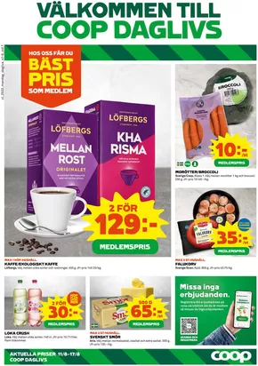 Coop Daglivs-katalog i Täby | Exklusiva deals för våra kunder | 2025-08-11T00:00:00.000Z - 2025-08-17T00:00:00.000Z