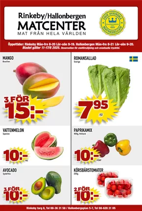 Matcenter-katalog | Veckans erbjudanden Matcenter | 2025-08-11T00:00:00.000Z - 2025-08-17T00:00:00.000Z